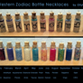 Western Zodiac Bottle Necklaces **For Sale**