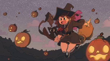 Cute witch drawing