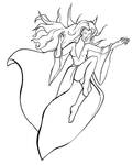 Banshee - lineart by disscordia