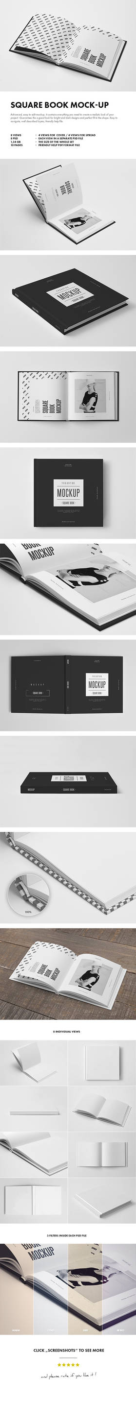 Square Book Mock-up