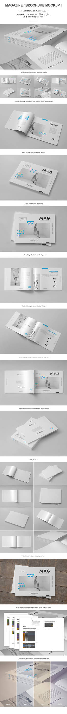 Horizontal Magazine Brochure Mock-up II