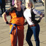 Android 18 and Krillin cosplay