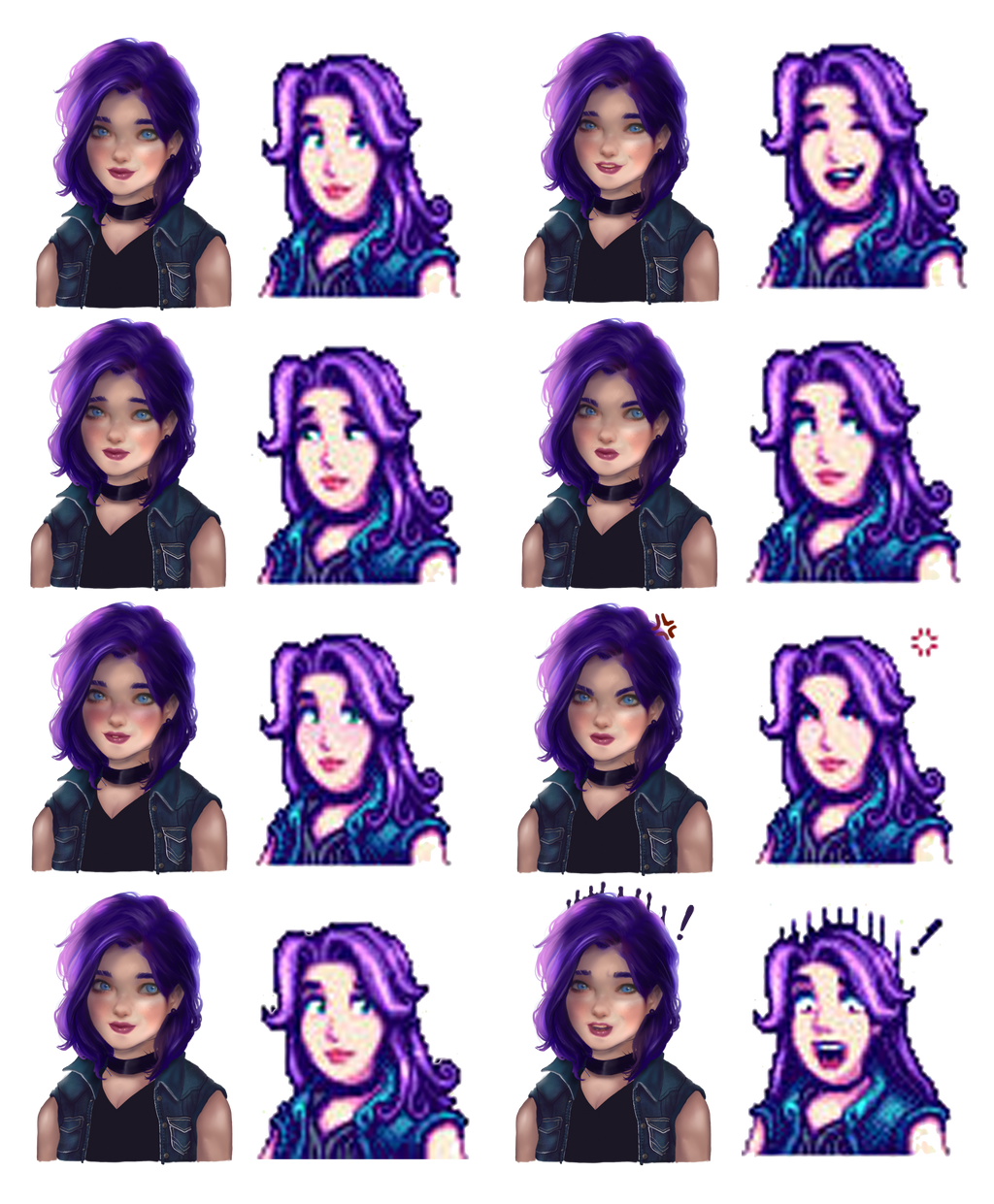 My take on-Stardew Valley Abigail (Portraits) by Mal7eki on DeviantArt