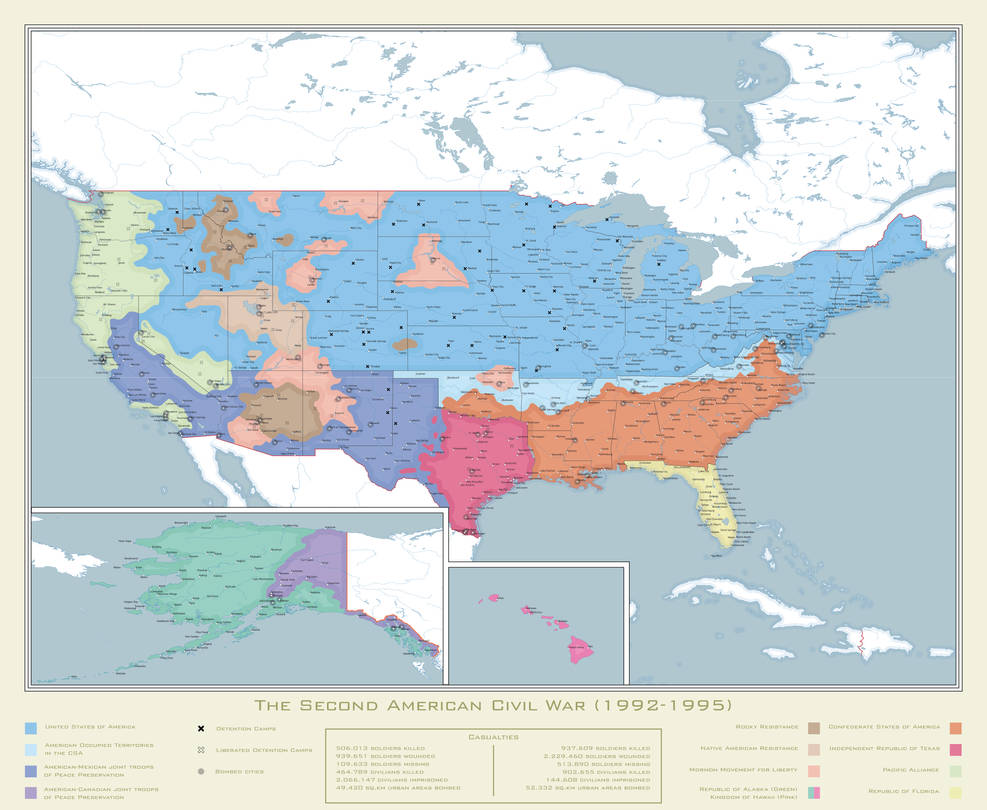 2acw Second American Civil War (1992-1995) by ArtHistorian2000 on DeviantArt