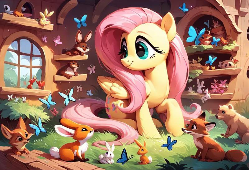 Fluttershy with her animal freinds by Nickjward7 on DeviantArt