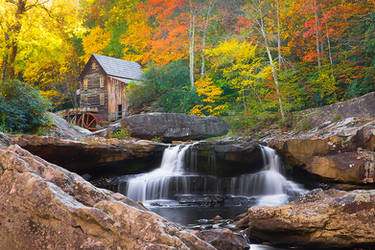 Babcock Grist Mill in Autumn