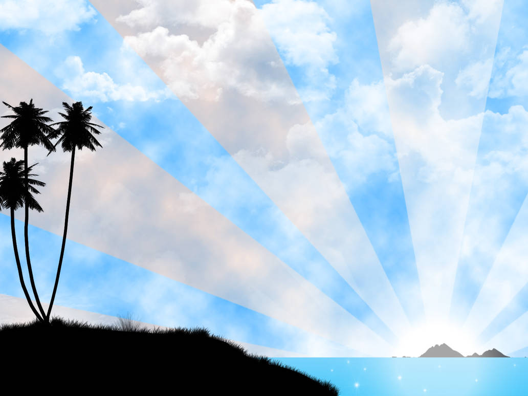 Sun rising up, with sky render by kandiart on DeviantArt