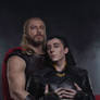 Thor and Loki family photo