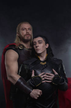 Thor and Loki family photo