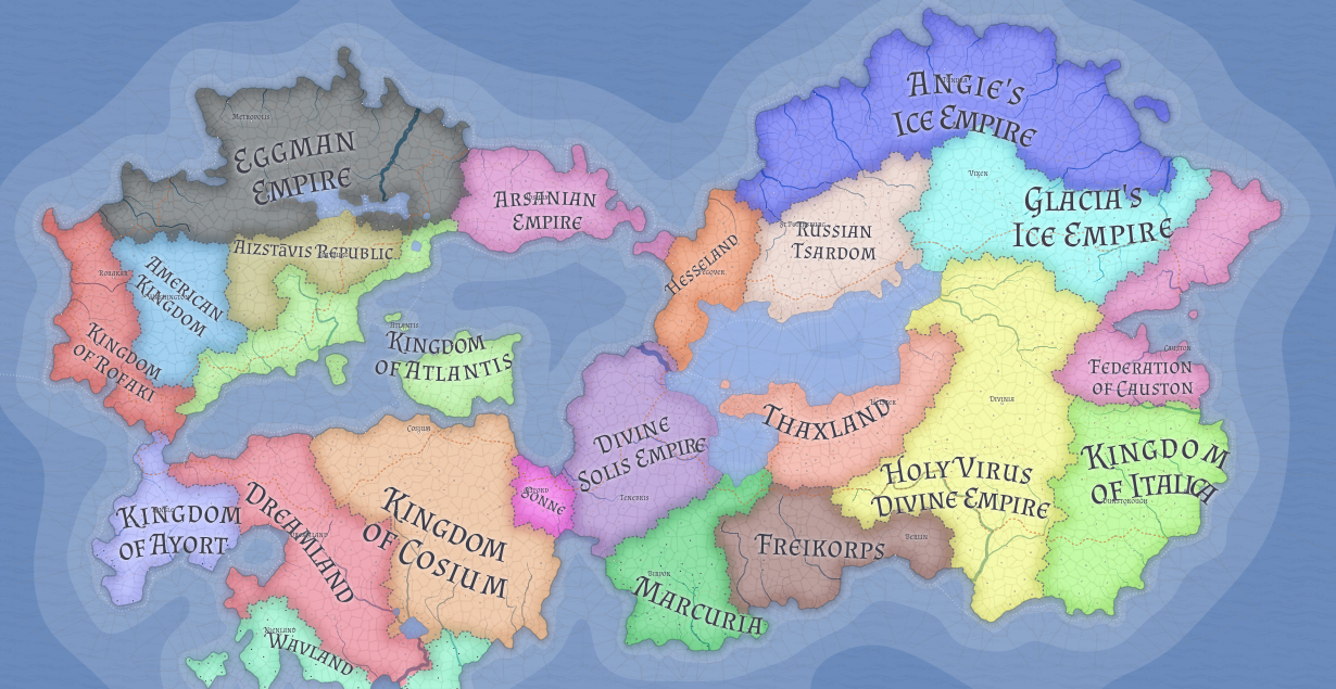 Map of world of Cosium by Kincaid999 on DeviantArt