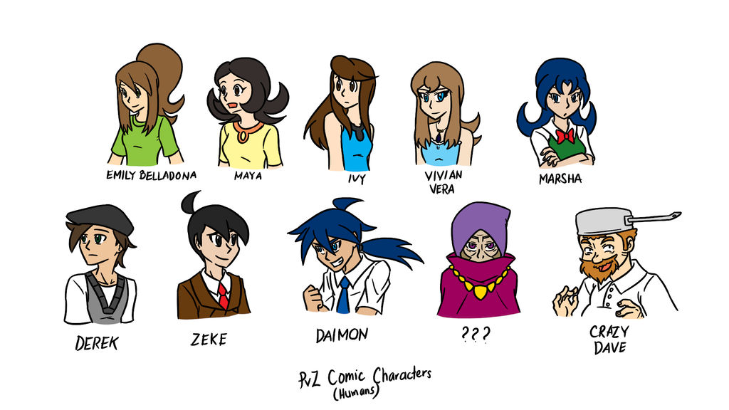 PvZ Comic Characters 1
