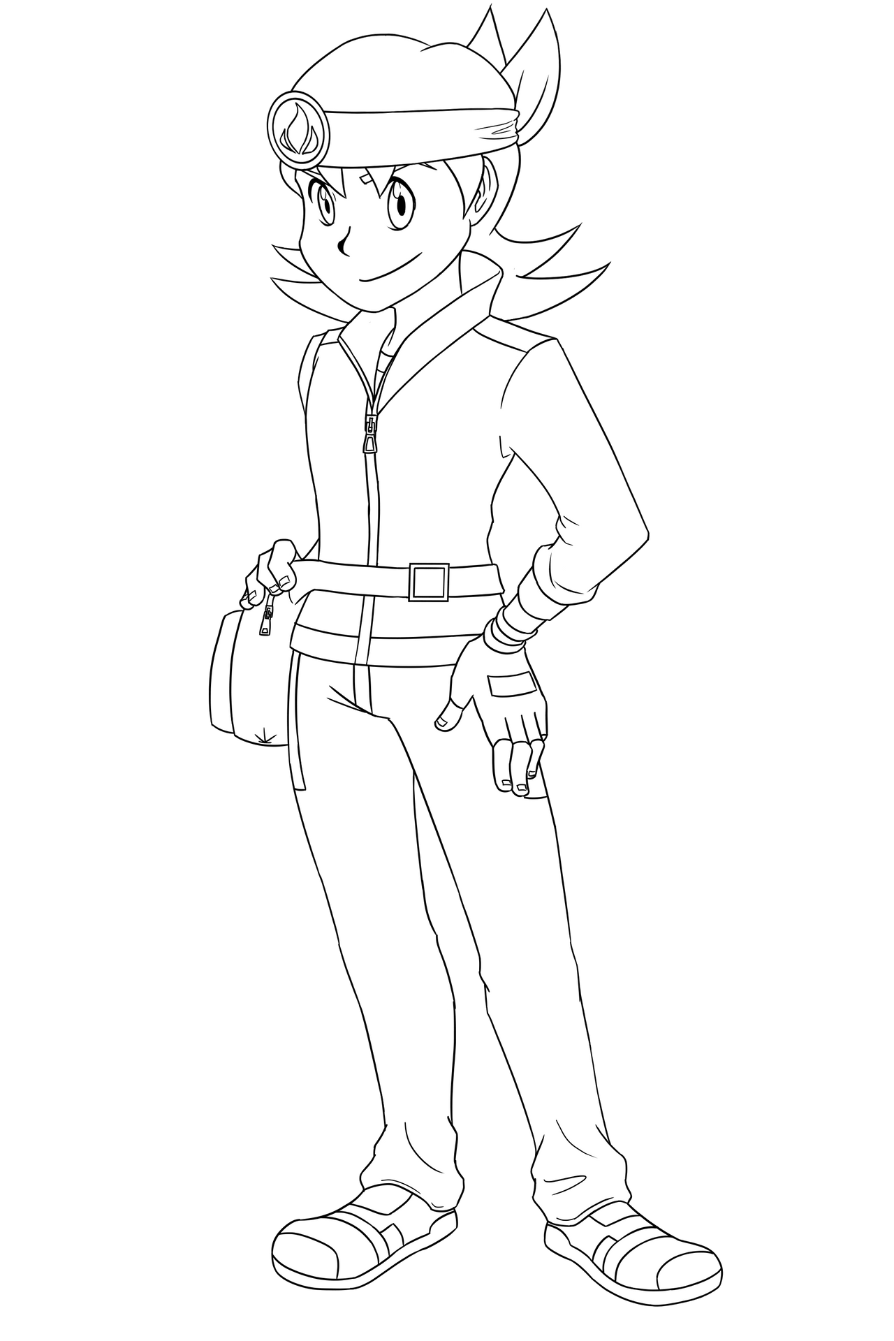 Single Character Full Body Line art by Magicwaterz16 on DeviantArt