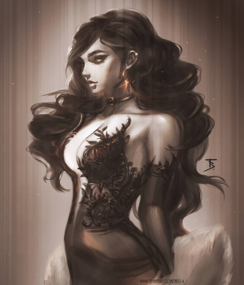 Black dress. Commission. by Taiss14