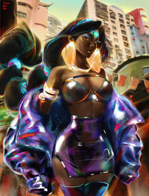 Cyberpunk Jasmine. Commission.