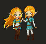 Zelda and Link by JBarnhoorn