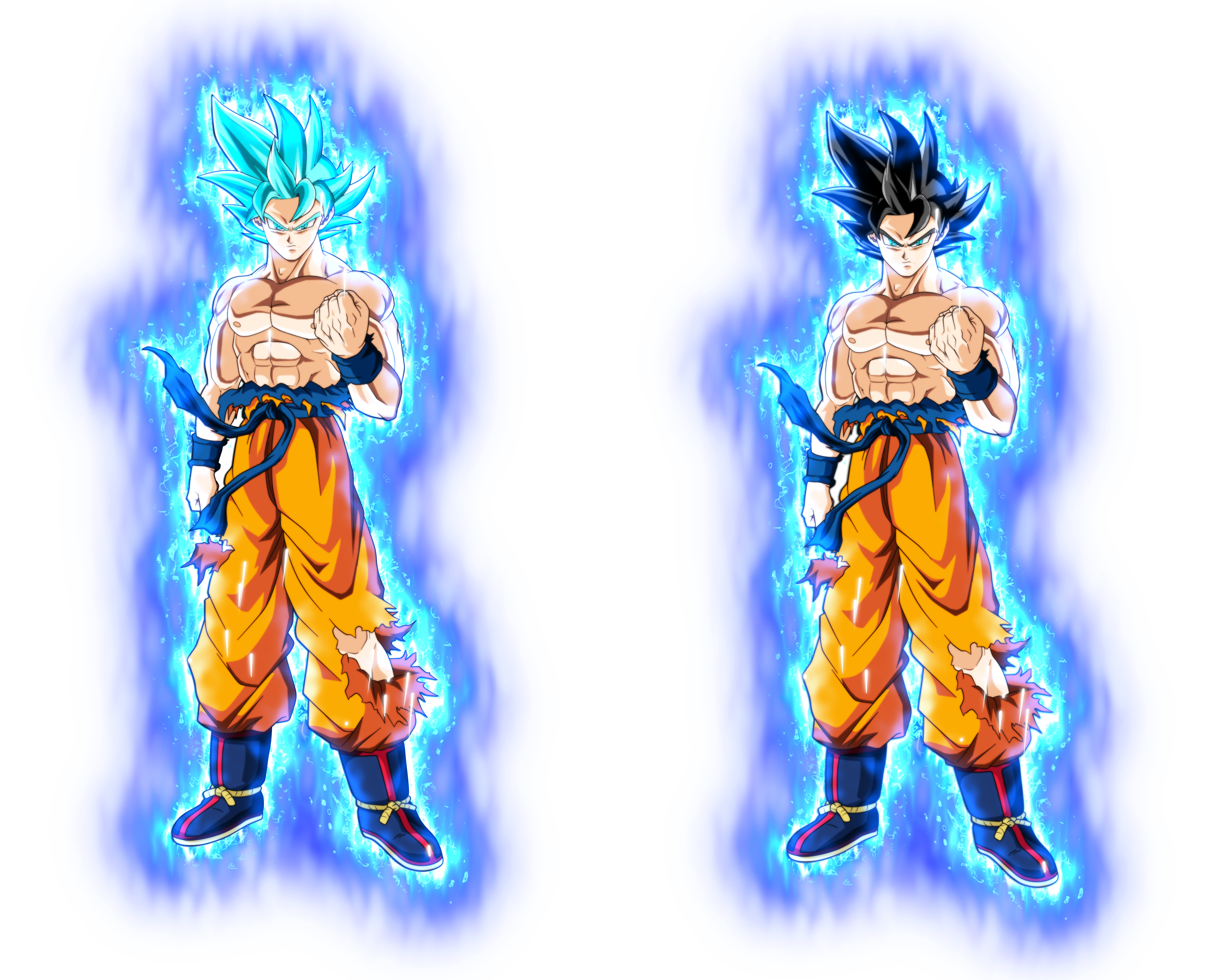 Universal Super Saiyan Blue Goku w/ Aura by BlackFlim on DeviantArt