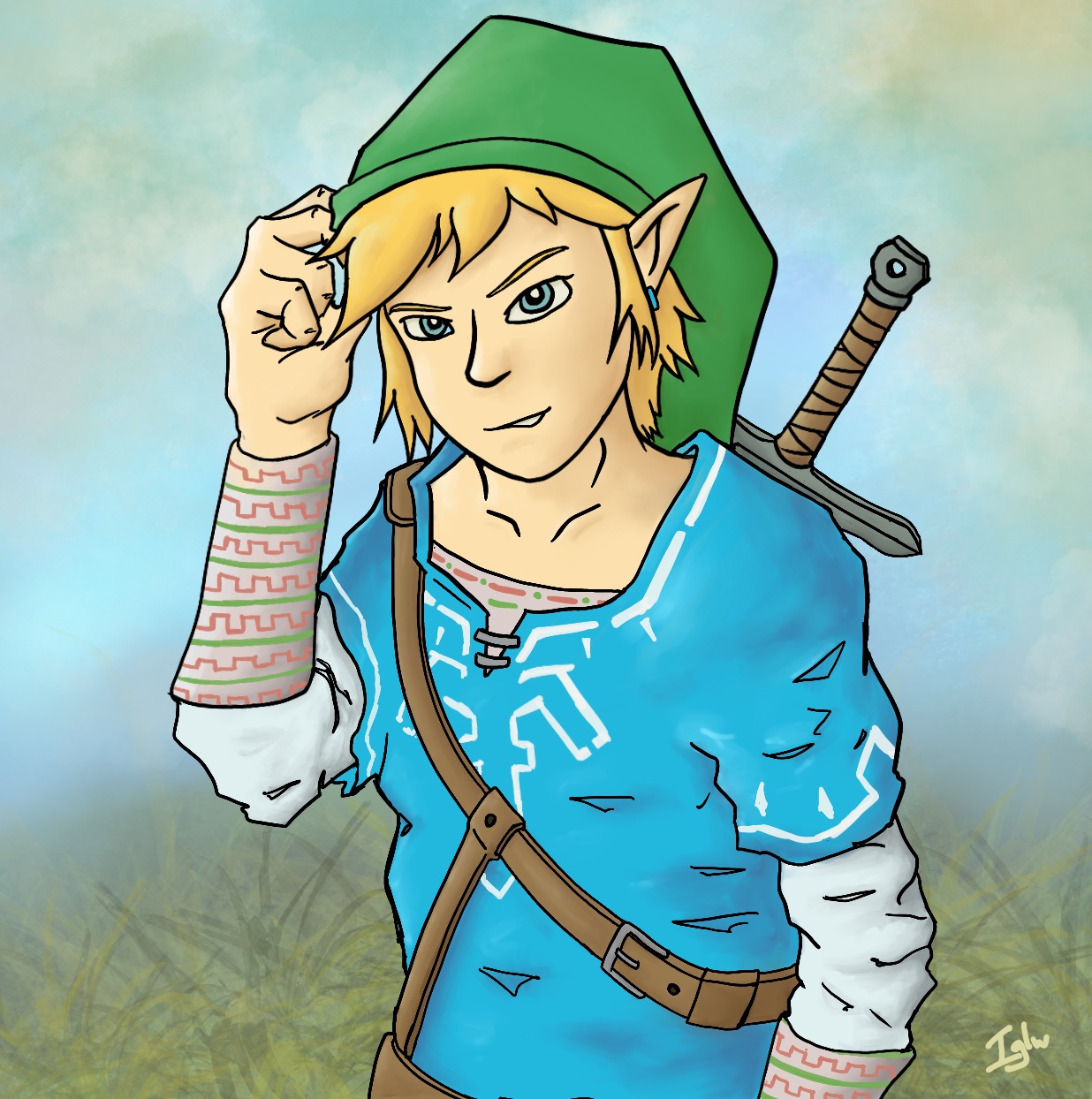 Green Hat Link by iglw on DeviantArt
