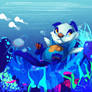 Oshawott in the sea