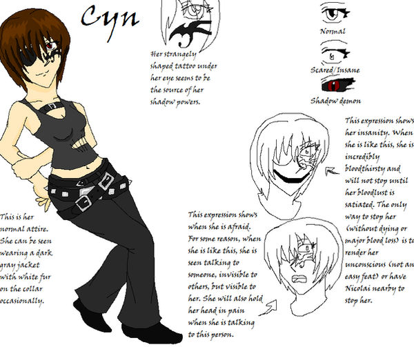 Cyn Reference Sheet by SenSparda18 on DeviantArt
