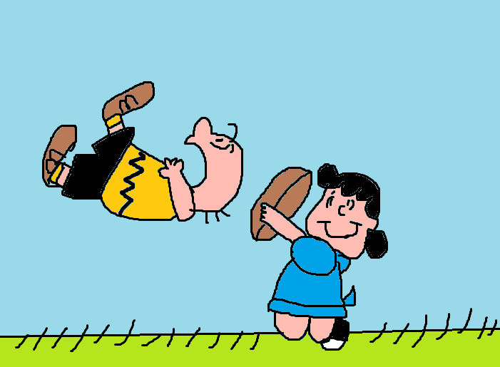 Charlie Brown Kicking The Football by huckspacez on DeviantArt