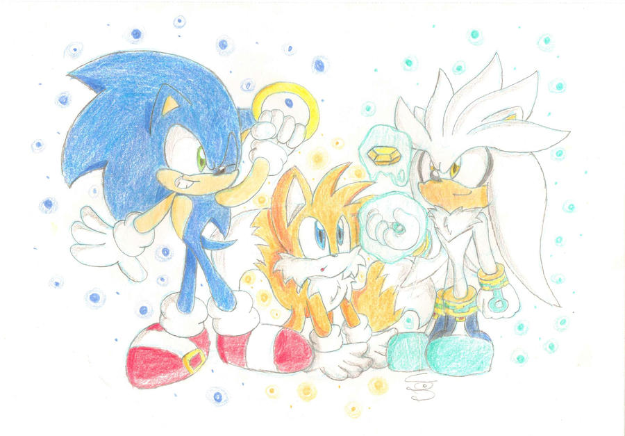 Sonic, Tails and Silver :Sparkles: by SonicSketch on DeviantArt