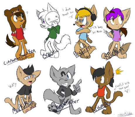 Youtuber Furries! (sketch/basic ideas)