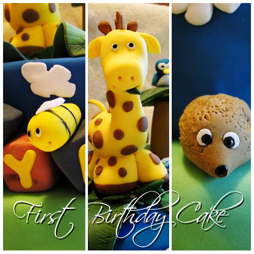 Commission: First Birthday Giraffe Cake