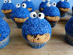 Cookie Monster Cupcakes by cakecrumbs