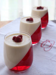 Panna Cotta w/ raspberry jelly