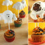 Ghostly Pumpkin Cupcakes