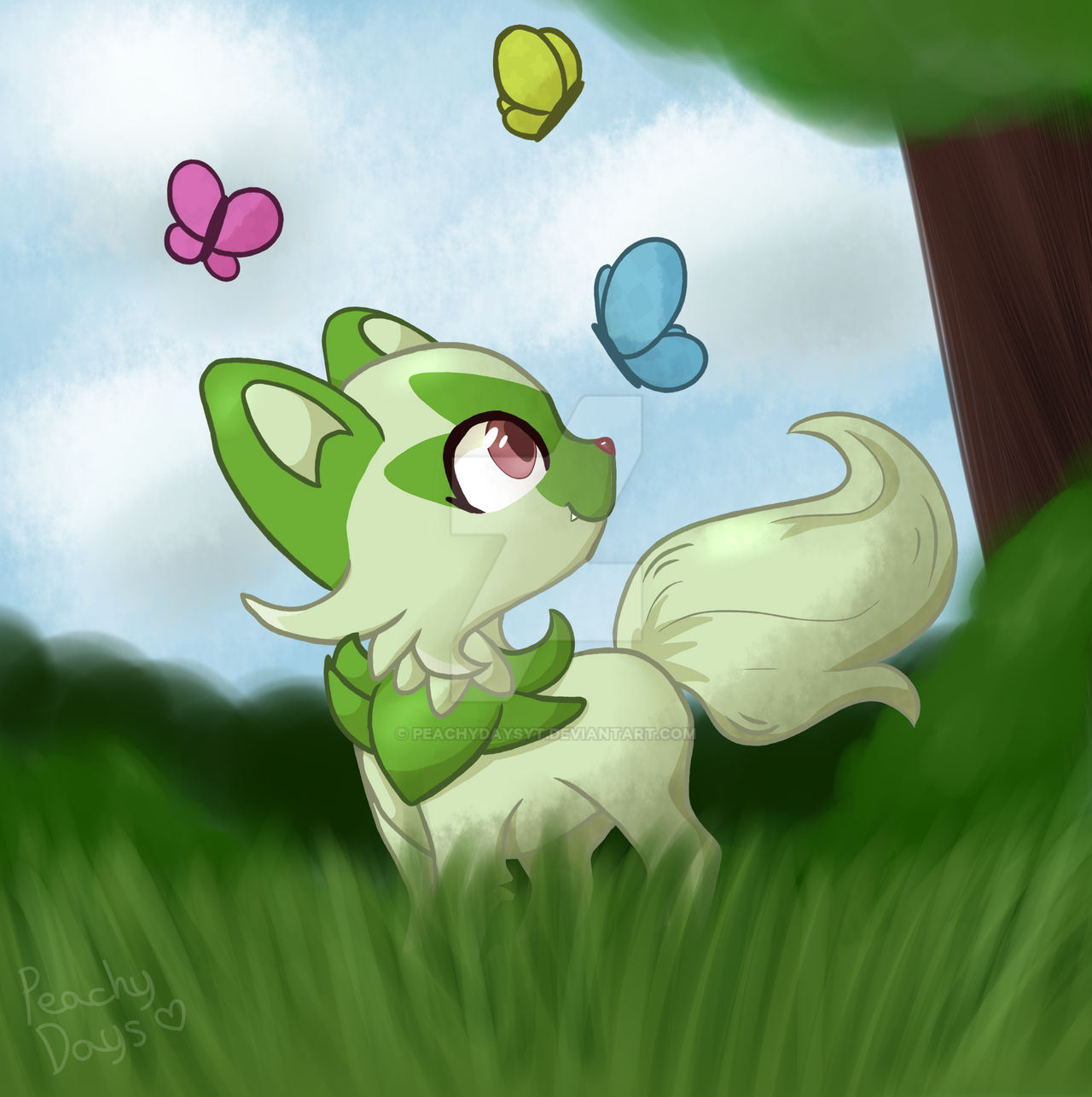 Sprigatito by PeachyDaysYT on DeviantArt