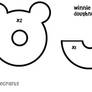 Winnie the Pooh Doughnut Plush Template