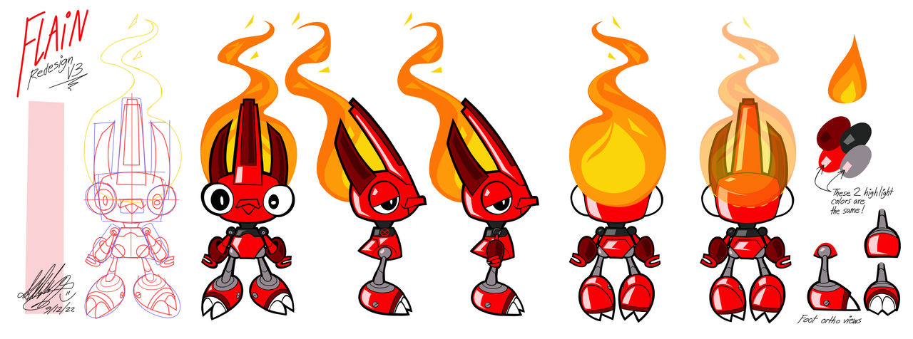 Mixels Redesign: Flain (Biomechanoid) by GabythePurpleSheep on DeviantArt