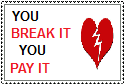 broken heart stamp