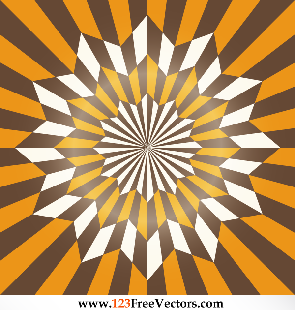 Star Optical Illusion Abstract Vector Art