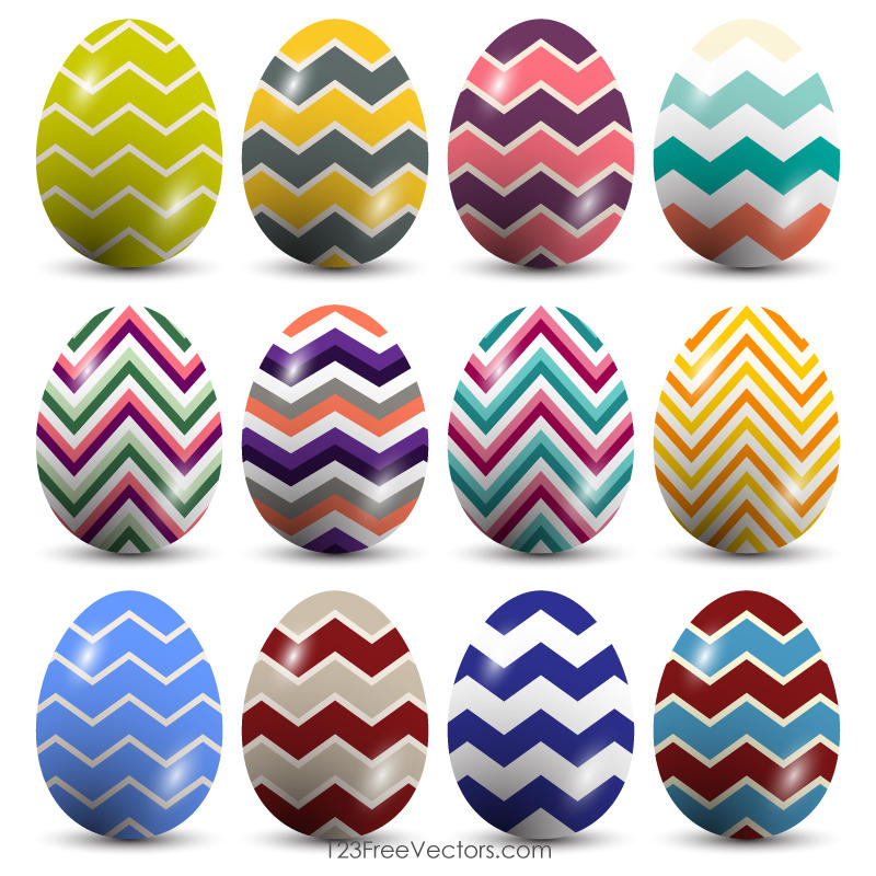 Chevron Pattern Easter Eggs Vector By 123freevectors On DeviantArt