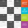 Calendar 2017 Vector Free Download