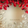 Red Beige Ornamental Drops Background Free Vector