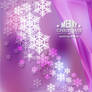 Merry Christmas Snowflakes Purple Background Free
