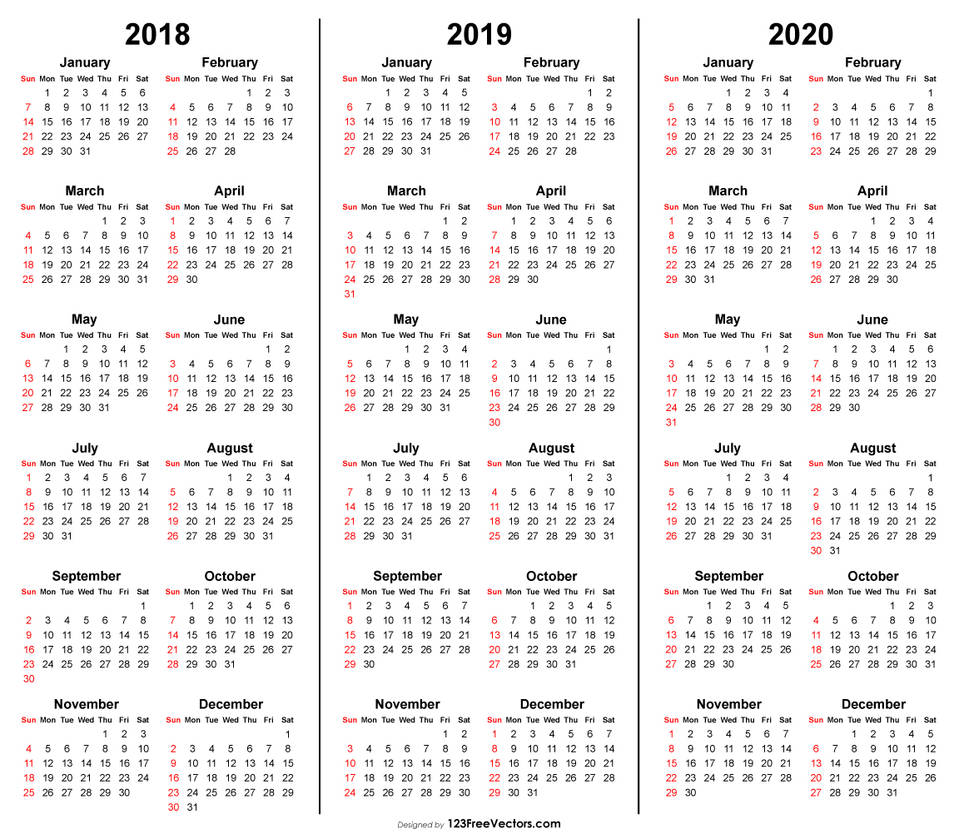 3 Year Calendar 18 19 Printable Free Pdf By 123freevectors On Deviantart 3 Year Calendar 18 19 Printable Free Pdf By 123freevectors On Deviantart