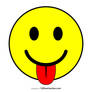 Flat Face with Tongue Emoji Free Vector
