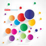 Abstract Colorful Circle Wallpaper Free Vector