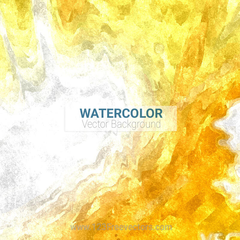 Yellow Orange Watercolor Background Free Vector By 123freevectors