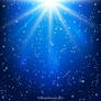 Shining Stars Blue Background with Light Rays Free