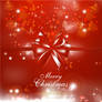 Red Christmas Bow Background Free Vector