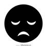 Black Disappointed Face Emoji Free Vector