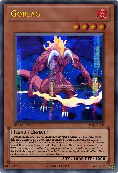 gorlag yugioh card Yu-Gi-Oh based on the type of damage Dark Scorpion - Gorg the
