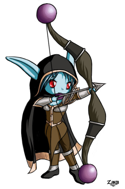 Drow Ranger Chibi by DarkeningFire on DeviantArt