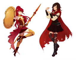 Commission: Ruby Rose and Pyrrha Nikos