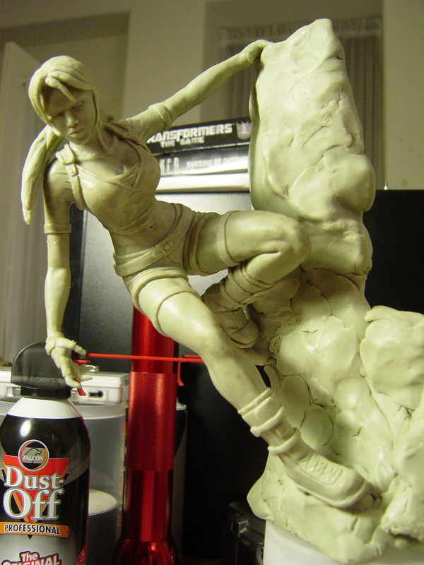 Lara Croft Statue-WIP 04